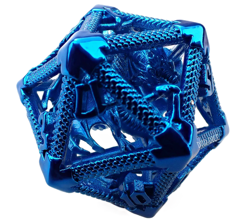 Caged Dragon D20 Azure