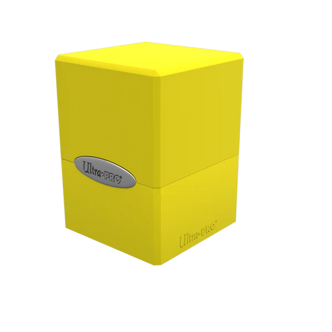 Satin Cube Deck Box Lemon Yellow