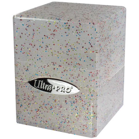 Satin Cube Deck Box Glitter Clear