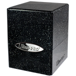 Satin Cube Deck Box Glitter Black